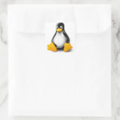 Linux Tux the Penguin Vierkante Sticker (Tas)