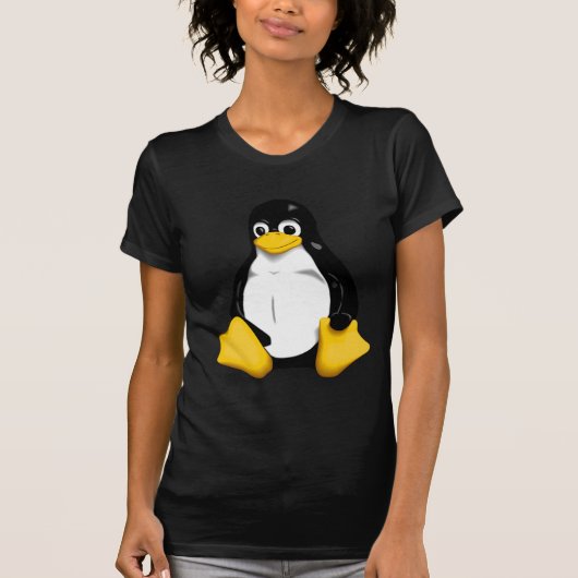Linux Tux Womens Tee Shirt (Voorkant)