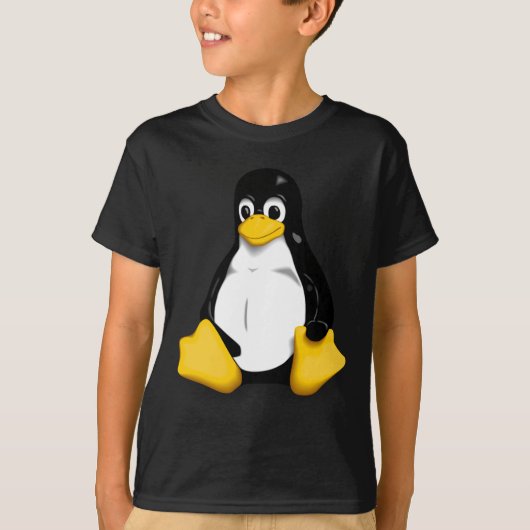 Linux Tux Youth Tee Shirt (Voorkant)