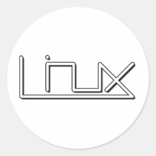 Linux (vloeiend) ronde sticker