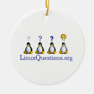 Linux-vragen Logo Keramisch Ornament