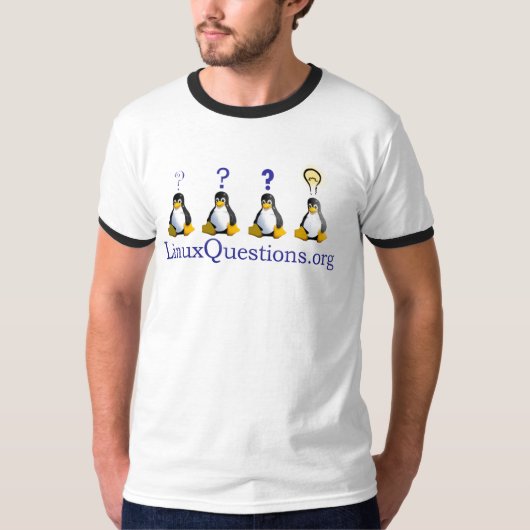 Linux-vragen Logo T-shirt (Voorkant)