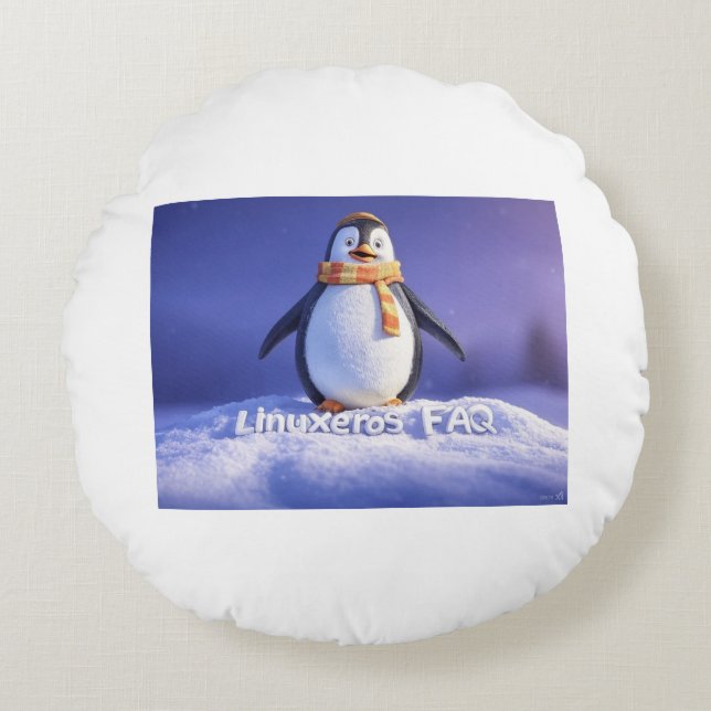 Linuxeros FAQ Rond Kussen (Voorkant)