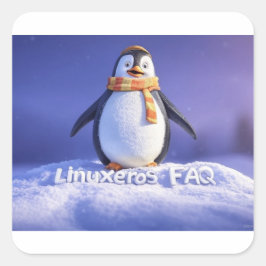 Linuxeros FAQ Vierkante Sticker
