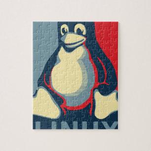 Linuxpinguïn klassiek obama poster legpuzzel