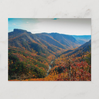Linville Gorge in Autumn, North Carolina Briefkaart