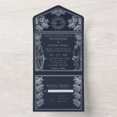 L'invitation de mariage de la carte Tarot Argent (À l'intérieur)