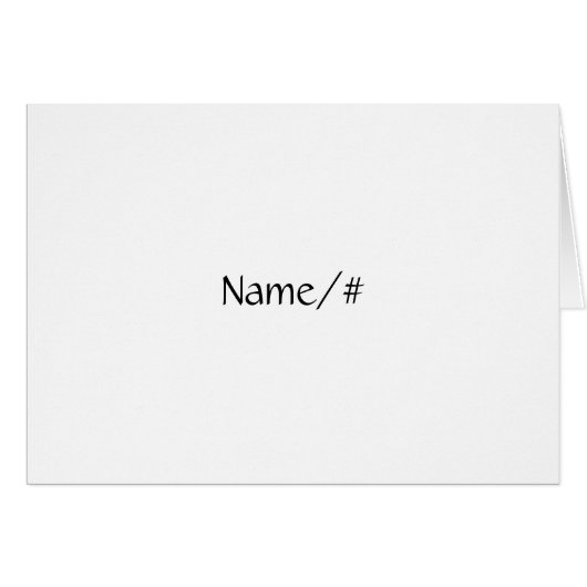 L'invitation personnalisable place Placecard (Devant Horizontal)