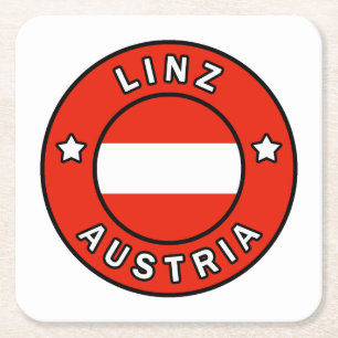 Linz Austria Vierkante Kartonnen Onderzetter