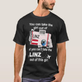 Linz Boarding Pass Linz Girl Linz T-shirt (Voorkant)