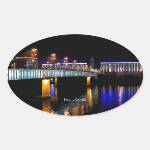 Linz, Oostenrijk Ovale Sticker