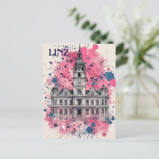 Linz Oostenrijk Reizen Briefkaart (Staand voorkant)