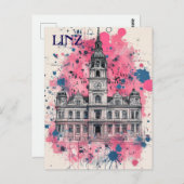 Linz Oostenrijk Reizen Briefkaart (Voorkant / Achterkant)