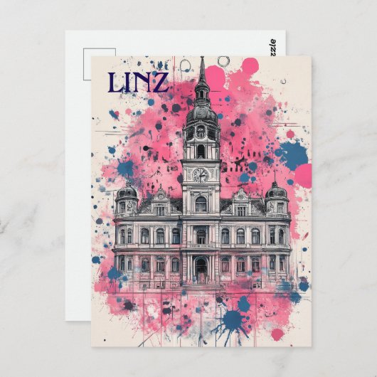 Linz Oostenrijk Reizen Briefkaart (Voorkant / Achterkant)