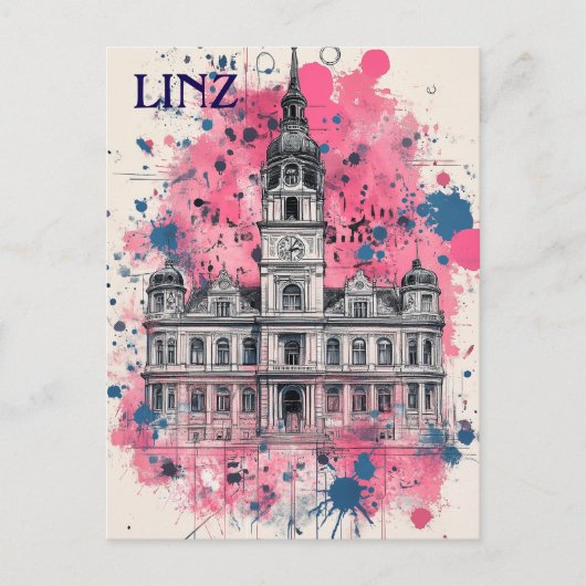 Linz Oostenrijk Reizen Briefkaart (Voorkant)