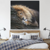 Lion 030 canvas afdruk (Insitu (Slaapkamer))