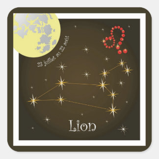 Lion 23 juillet au 22 août Aufkleber Vierkante Sticker