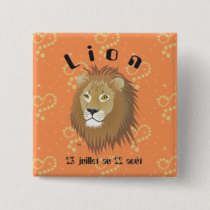 Lion 23 juillet au 22 août Boutons - Badges