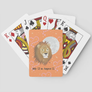Lion 23 juillet au 22 août cartes à jouer
