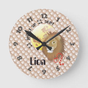 Lion 23 juillet au 22 août Horloge Ronde Klok