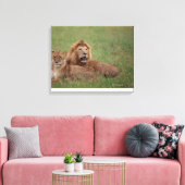 Lion 2 canvas afdruk (Insitu (Woonkamer))