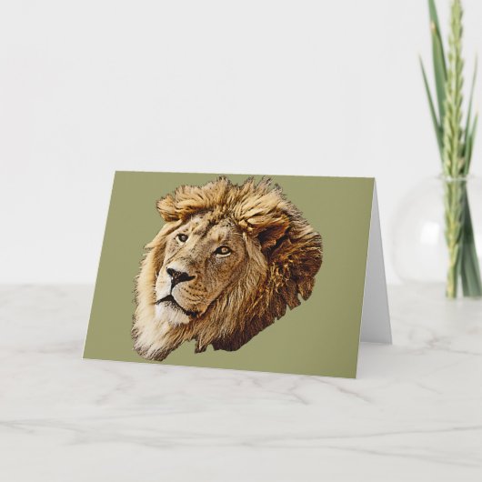Lion Afbeelding Kaart (Voorkant)