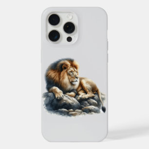Lion africain royal en aquarelle