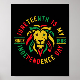 Lion African Retro Juneteenth is mijn nieuwe album Poster