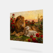 Lion & Agneau dans les Roses (Angle)