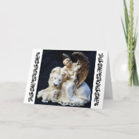 Lion, agneau et Ange - Carte de Noël