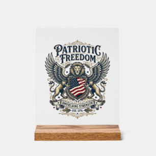 Lion Aigle Patriotique Hybride Animal Gardien Patr