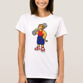 Lion als mechanisch met moersleutel t-shirt (Voorkant)