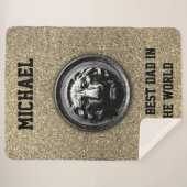 Lion Ancient Symbool in Moderne Trendy Graphics Sherpa Deken (Voorkant (horizontaal))