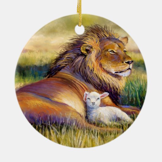 Lion and Lamb Ornament (Achterkant)