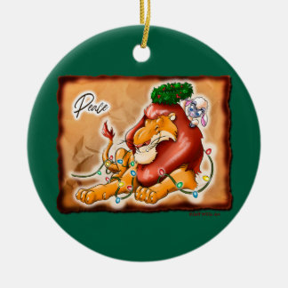 LION AND LAMB PEACE by Jeff Willis Art Keramisch Ornament