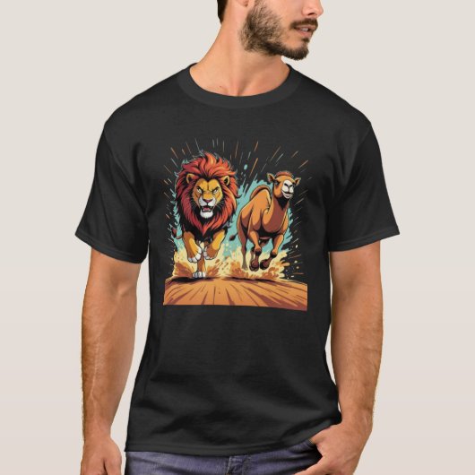 Lion and Llama Dash T-shirt (Voorkant)