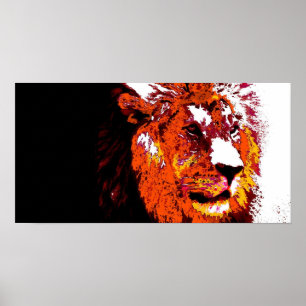 Lion Animal Art Poster