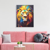 Lion Animal Discovery Adventure Natuur Planet Canvas Afdruk (Insitu (Woonkamer))