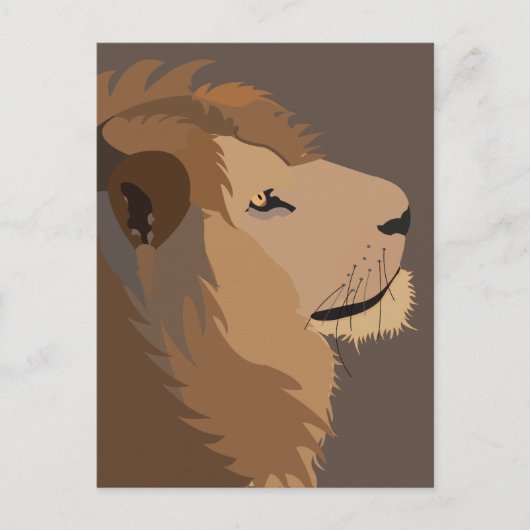 Lion Animal Wildlife Big Cat Briefkaart (Voorkant)
