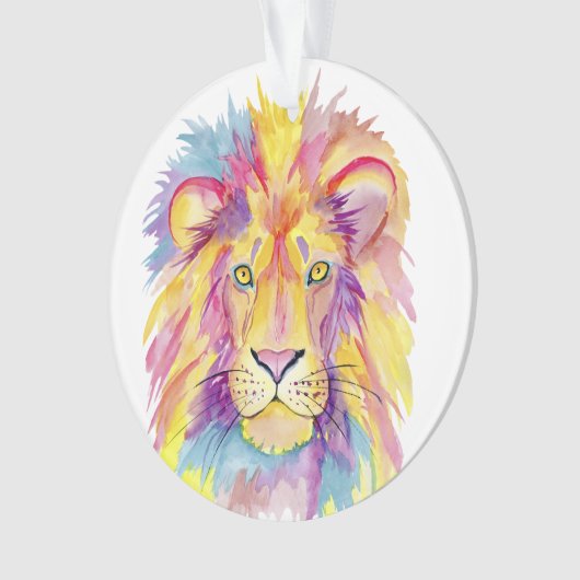 Lion aquarelle coloré (devant)
