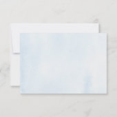 Lion Aquarelle douce Carte de remerciements bleu (Dos)