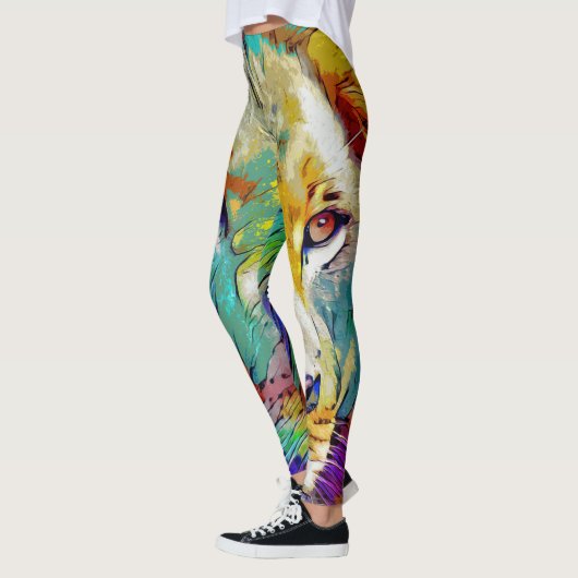 Lion arc-en-ciel Leggings (Gauche)