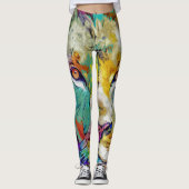 Lion arc-en-ciel Leggings (Devant)