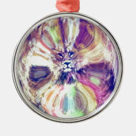 Lion Around Digital Art Metalen Ornament