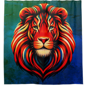 Lion Art Douchegordijn