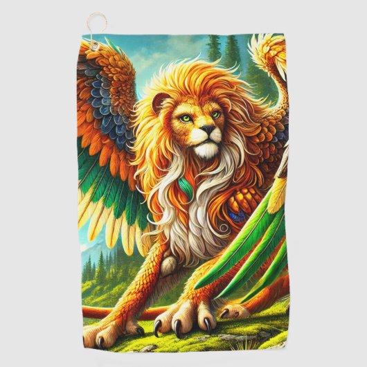 Lion Art Golfhanddoek (Voorkant)