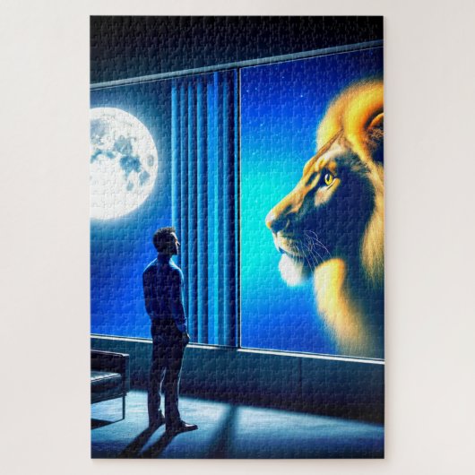 Lion art legpuzzel (Verticaal)