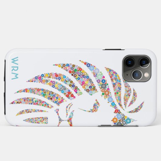 Lion Art Monogram kleurrijk Case-Mate iPhone Case (Achterkant (horizontaal))