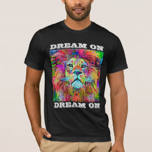 LION ART RÊVE VINTAGE SUR T-SHIRTS TEE - SHIRTS