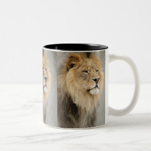 Lion Art Tweekleurige Koffiemok